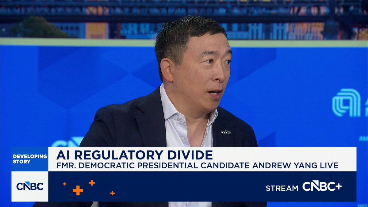 "We need to regulate these companies and their offerings. We need a kill switch," says Andrew Yang🧢⬆️🇺🇸 of AI.