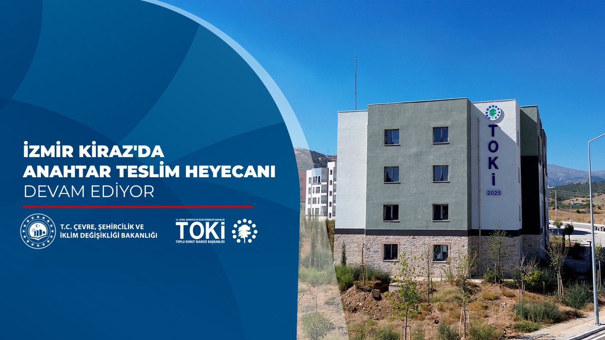 🏘️ İzmir Kiraz Arkacılar Mahallesi'nde 2️⃣7️⃣1️⃣ sosyal konutu tamamladık. 🗓️ 0️⃣9️⃣-3️⃣0️⃣ Eylül 2️⃣0️⃣2️⃣6️⃣ tarihleri arasında hak sahiplerine teslim ediliyor. 🍀 Dinlenme, spor, oyun ve yeşil alanları barındıran bu projeyle vatandaşlarımız yeni bir yaşam alanına kavuştu. 👨👩👧👦 Hak sahibi vatandaşlarımıza yeni yuvalarında huzurlu, sağlıklı ve mutlu bir yaşam dileriz. 📌 Teslim programı için👇