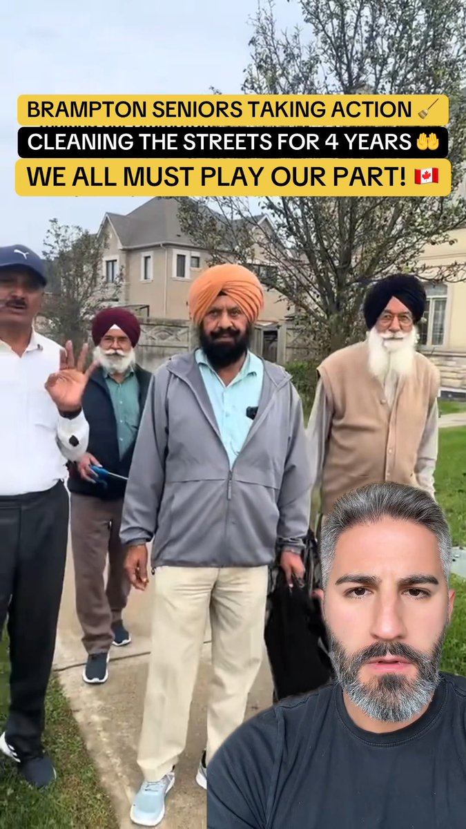 Brampton seniors cleaning the streets are role models. We have to keep our country clean the same way we would keep our homes clean, because all of Canada is our home. The water, the parks, the sidewalks and our parks.