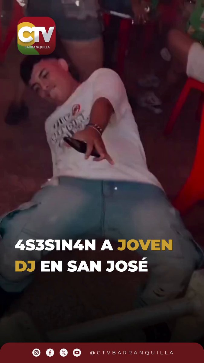 #JUDICIAL | Consternación en el mundo picotero por el 4s3s1n4t0 del DJ Hans Cuestas, de 24 años, ocurrido hacia las 9:00 de la noche en el conjunto Los Cocos, ubicado en el barrio San José. El joven, reconocido por su actividad como DJ, fue víctima de un 4t4qu3 que terminó con su v1d4. El hecho generó preocupación y luto entre familiares, amigos y personas vinculadas a la cultura picotera. Las autoridades adelantan las investigaciones para establecer las circunstancias del h0m1c1d10 y dar con los responsables. #Luto #MundoPicotero #SanJosé #Barranquilla #Judicial #ÚltimaHora #CTVbarranquilla