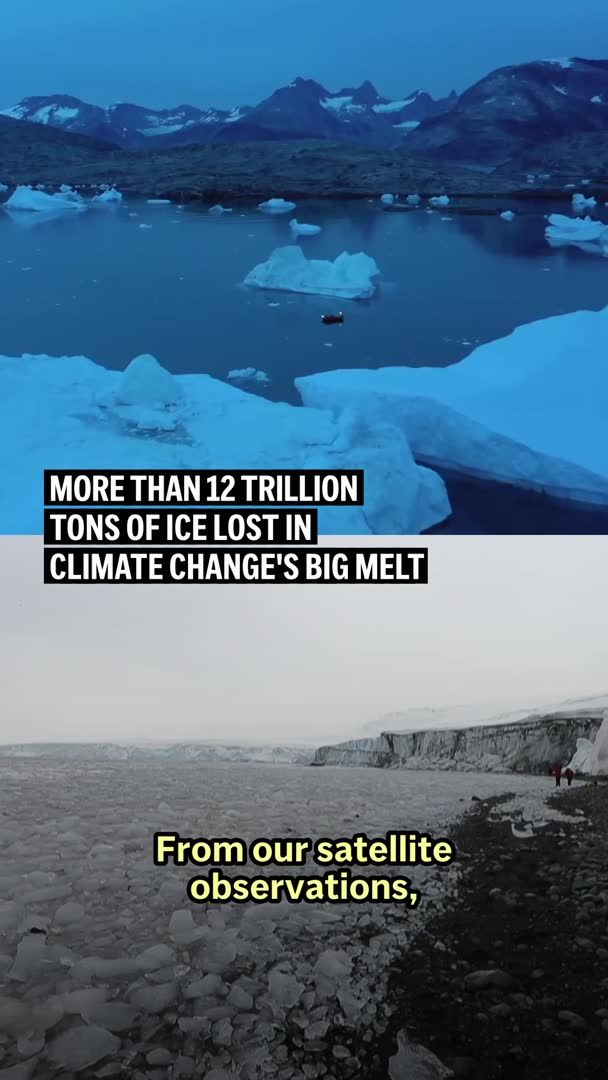 A new report reveals that 12.5 trillion tons of ice from Greenland and Antarctica have melted since 1979. This massive glacier melt is mainly due to warmer waters eroding the ice sheets from below and the sides.