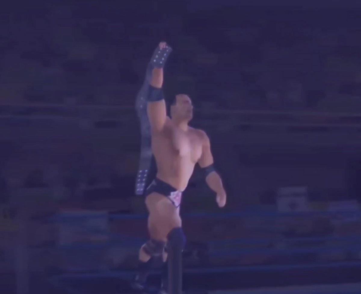The Rock’s walk out in ‘SMACKDOWN SHUT YOUR MOUTH’ was way ahead of its time. The way he dragged the Championship during his walk out was the greatest thing ever to watch growing up 😭