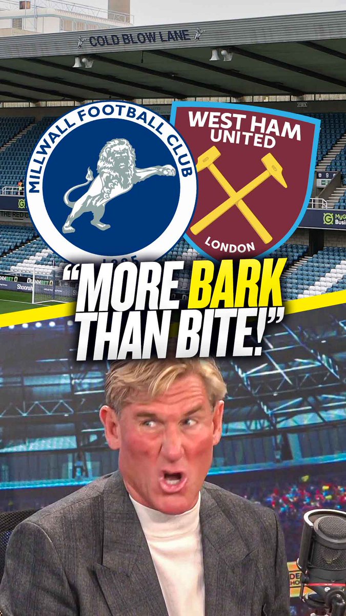 ๐คทโโ๏ธ "Millwall fans these days are a lot more bark than they are bite!" Simon Jordan reacts to a Millwall fan threatening West Ham's Tomas Soucek ahead of the weekend's derby and shares some Millwall stories... ๐