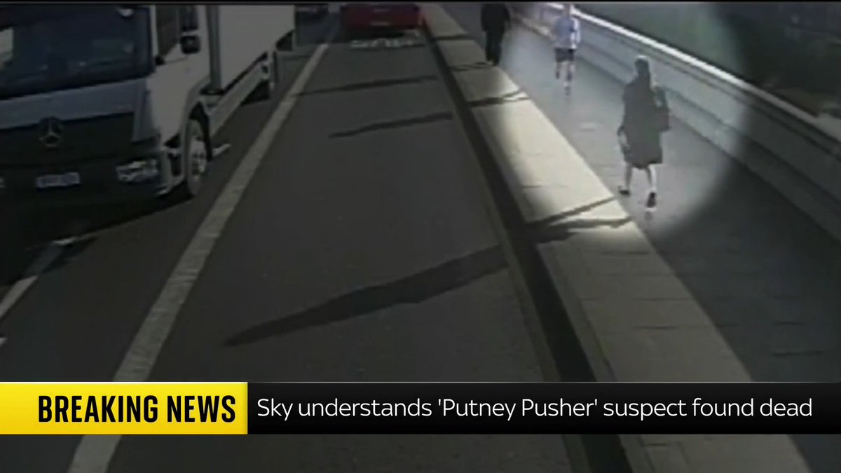 Man identified as suspect in 'Putney Pusher' case found dead, according to the Met Police. The 44-year-old had been arrested in June on suspicion of attempted grievous bodily harm after a woman was pushed into the path of a bus on Putney Bridge, London.