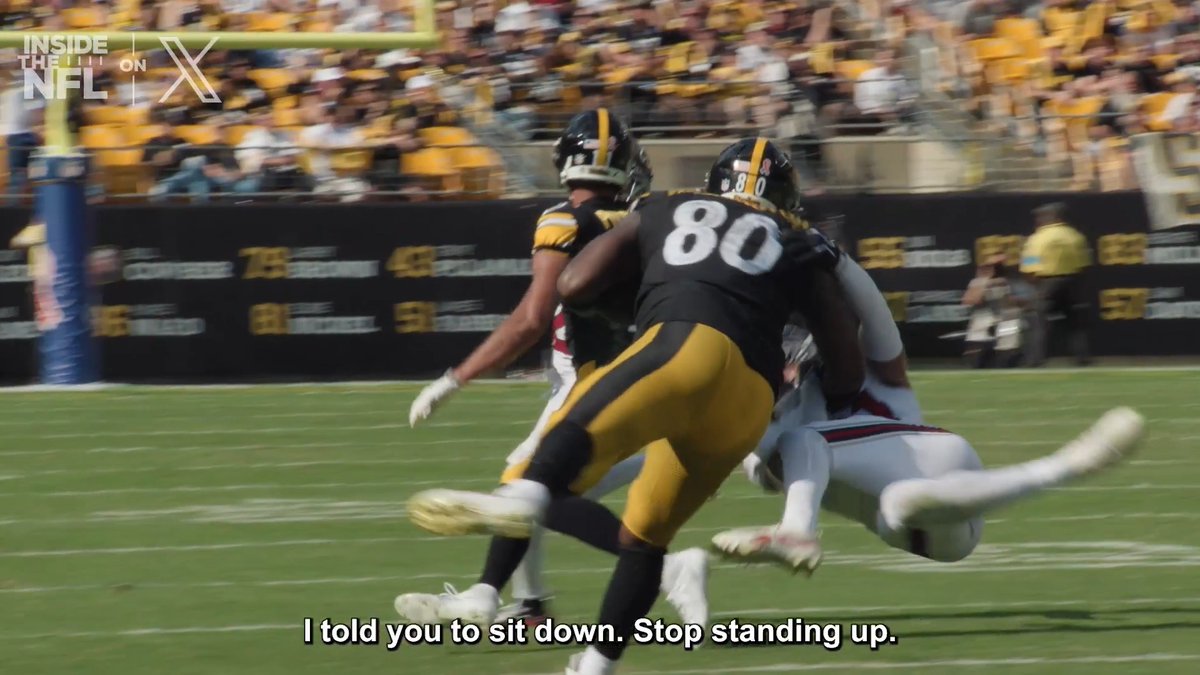 The stiff arm angle Pittsburgh Steelers fans have been waiting for 🍿 Darnell Washington | Inside the NFL