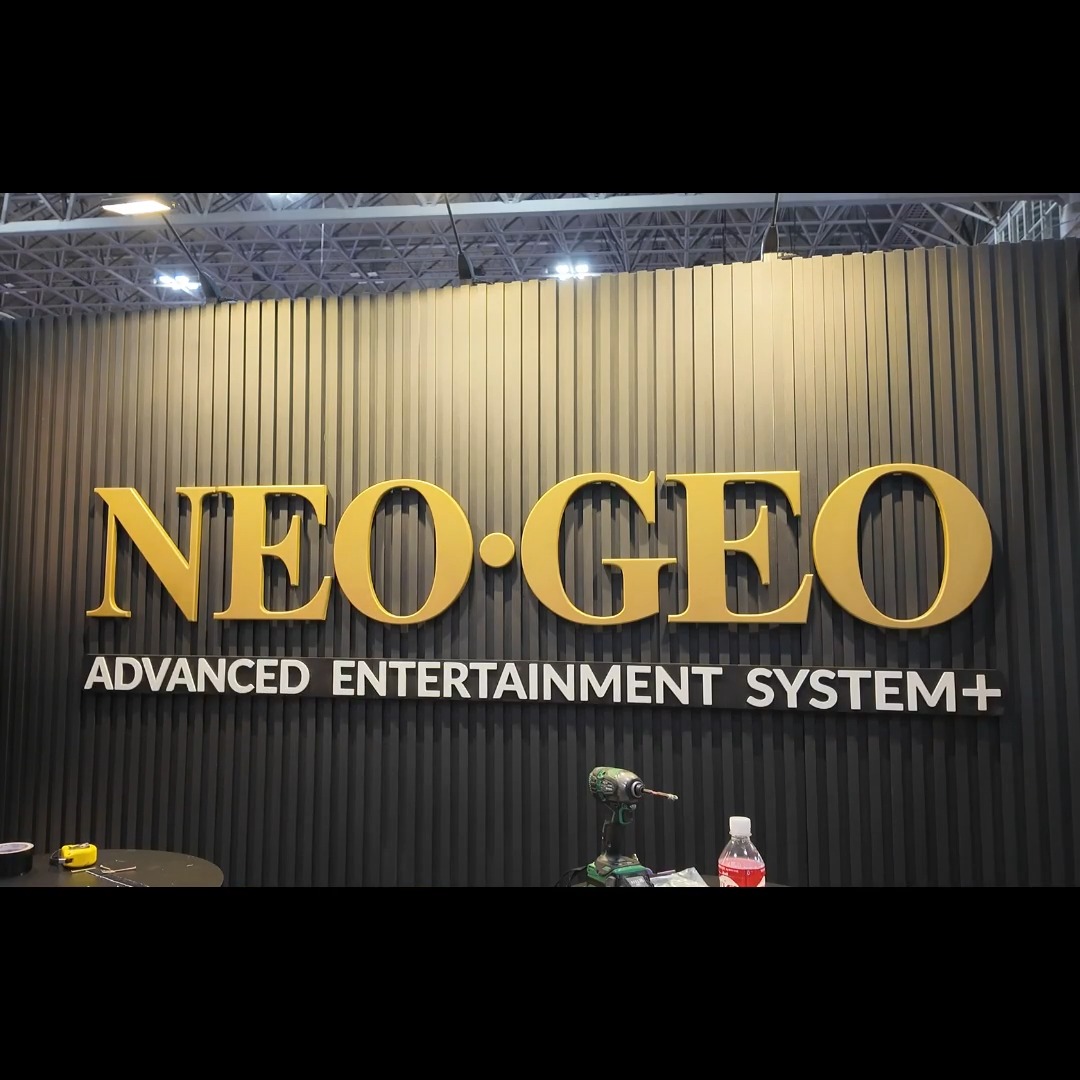 PLAION REPLAI's NEOGEO booth is coming together nicely in Tokyo! We can't wait to showcase the console for TOKYO GAME SHOW/東京ゲームショウ attendees this weekend, and share content with everyone at home. #retrogaming