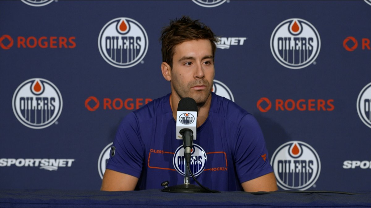 "It makes the practices that much more important. They're going to be that much more intense & really gets you ready." #Oilers defenceman Evan Bouchard on the shortened four-game pre-season schedule. Enterprise | #LetsGoOilers