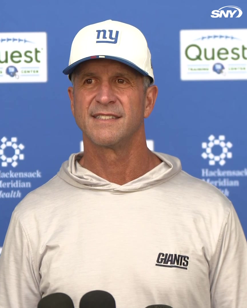 John Harbaugh is asked about how the Giants can avoid a letdown in Week 2: "I don't think there's any chance of that. Our guys understand that it was the first game of a 17-game season...I don't believe that will happen for one second."