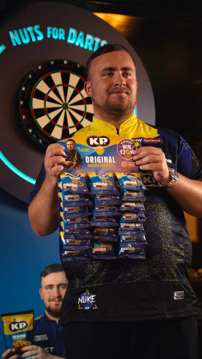 Nuts for darts? 🎯🥜 £20k cash could be yours. Grab a bag of KP Nuts and get involved #ad
