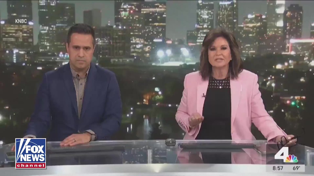 "We knew we'd lost contact with our people out there." NBC4 anchor Colleen Williams fights through an emotional live broadcast as she confirms the devastating news: the station's NewsChopper 4 crashed while covering another deadly accident in Chatsworth. Aerial reporter Eliana Moreno and pilot George Marciniw were killed, along with a person on the ground. Moreno and Marciniw worked for Angel City Air, which operated the helicopter used by NBC4 and Telemundo 52. "We are going to take a couple of minutes to think about that, to process, and to regroup," Williams tells viewers before the station briefly ends its live coverage. The helicopter went down just before 7 p.m. near the scene of a separate deadly Metro bus crash. The cause remains under investigation.