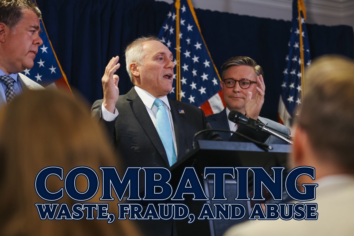 Fraudsters steal BILLIONS of your tax dollars every year. And while House Republicans continues to fight waste, fraud, and abuse, Democrats stand in our way at every turn. The American people are being ripped off and the Left is letting it happen.