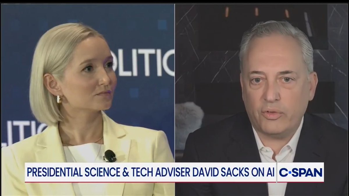 Presidential science and tech adviser David Sacks on who is responsible for AI accountability: "You have the court system...there are a lot of ways of holding them accountable, and I fully support that."