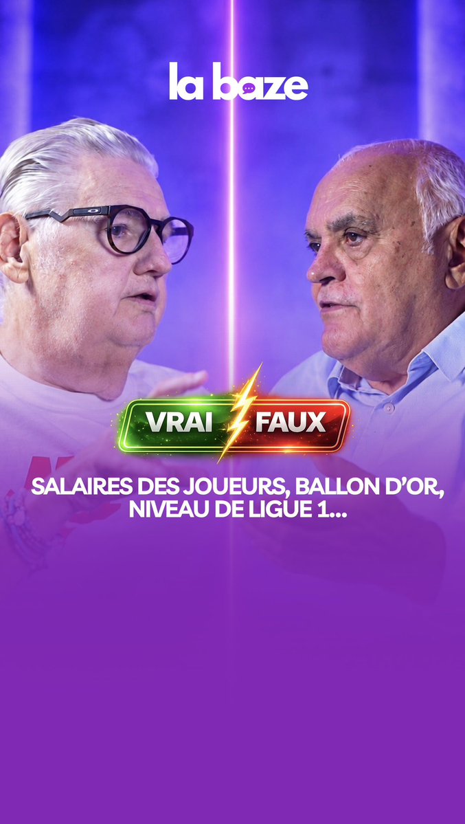 ✅❌ VRAI/FAUX : Salaire des footballeurs, Ballon d’Or, Zidane sélectionneur et niveau de la Ligue 1, @menes_pierre et @gillesfavardofficiel répondent sans filtre dans #LaBaze ! 💜 Abonnez-vous 💬 Réagissez en commentaire 👉 Émission à suivre en intégralité sur YouTube