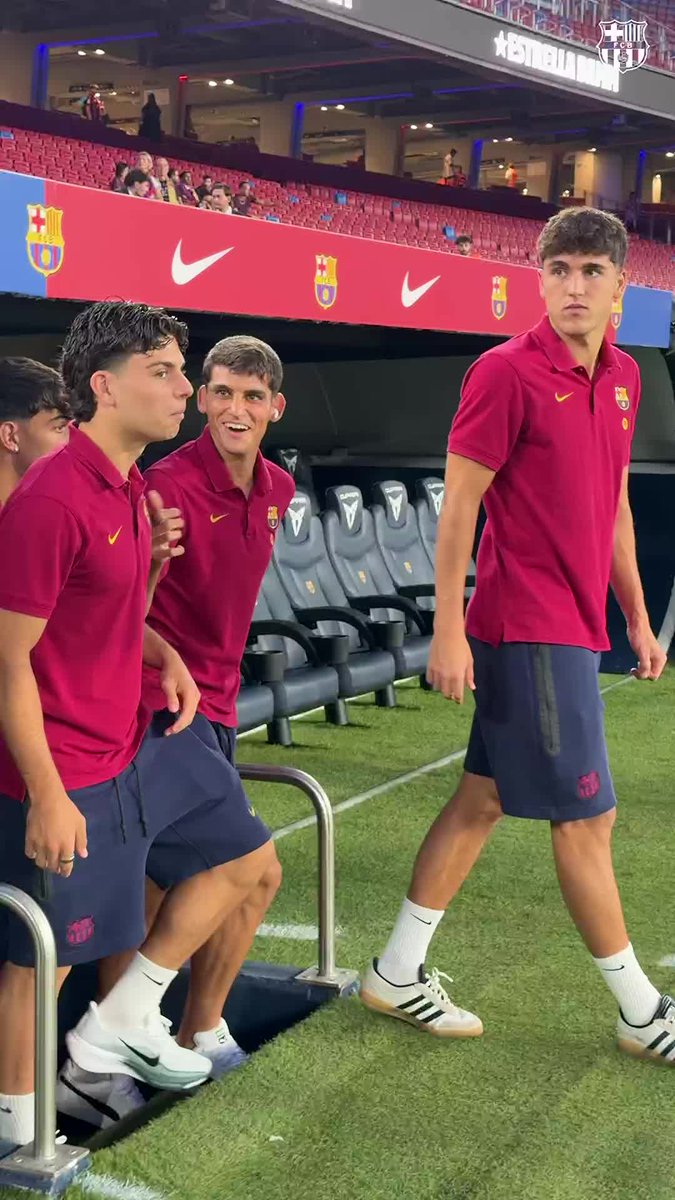 Out for a first look at the pitch 🌱