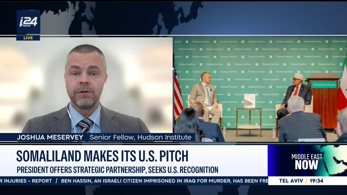 'The Somalilanders have not been able to consistently make the case for why recognition is necessary' Hudson Institute Senior Fellow Joshua Meservey joins Nicole Zedeck on #MiddleEastNow