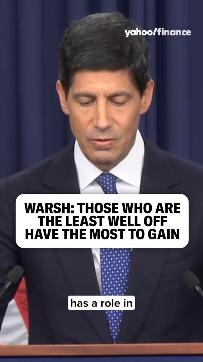 Fed Chair Kevin Warsh thinks that those with the least have the most to benefit from Fed policy.