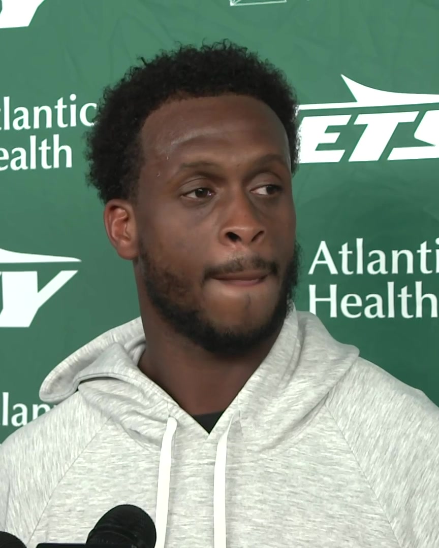 Geno Smith is asked if he feels like he silenced any critics with his performance in Week 1: "I can't hear any critics, I'm sorry"