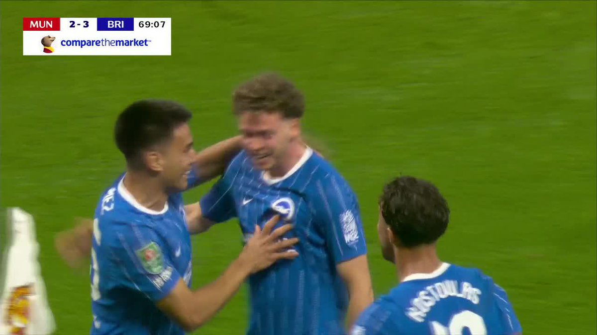 🤯🏴 BRIGHTON SE LO DA VUELTA AL MANCHESTER UNITED, DEL 0-2 AL 3-2.