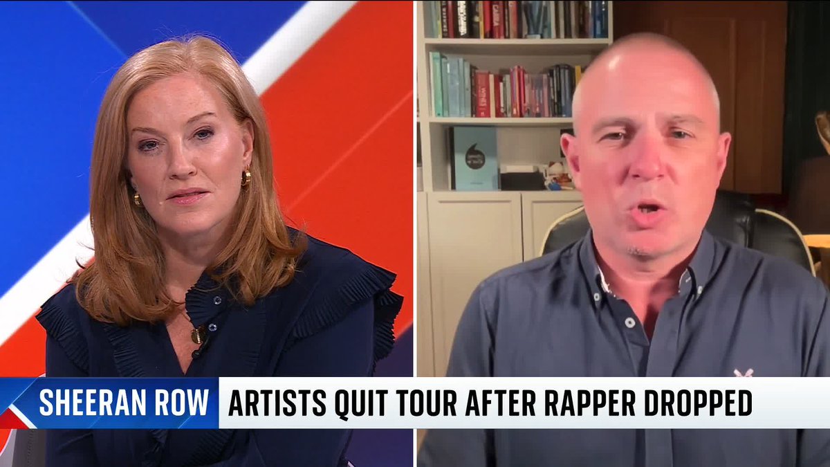 "He's rolled over too quickly." Crisis communications expert Andy Barr tells Sarah-Jane Mee that Ed Sheeran has dealt with support artists pulling out of his tour over Macklemore's departure "completely wrong". 🇬🇧 The UK Tonight with Sarah-Jane Mee: