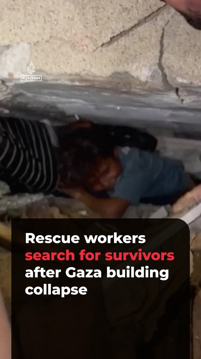 Rescue workers are frantically searching for survivors after a seven-story building collapse killed at least 20 Palestinians and trapped dozens more in Gaza. The apartment building had previously been bombed by Israel, damaging its structural stability.