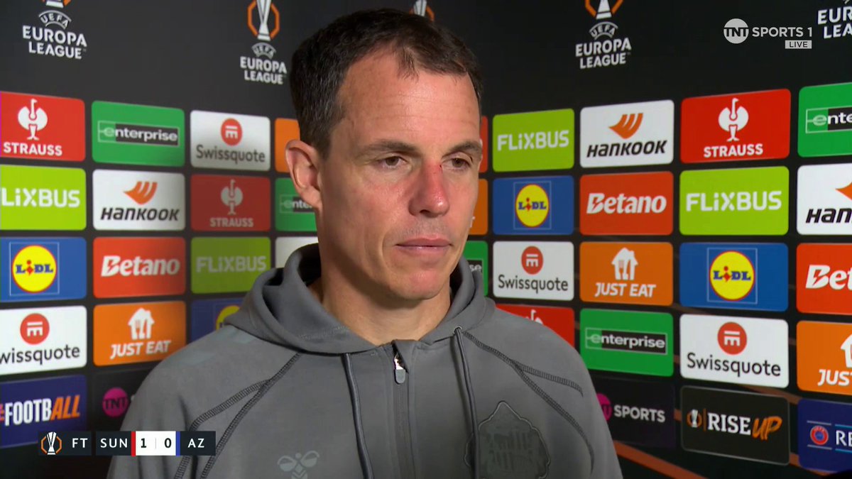 "Our fans are so passionate, they deserve to live and experience a night we had today" 🫶 Régis Le Bris highlights the Sunderland fans' continuous support throughout their Europa League victory against AZ Alkmaar. 📺 Stream now on TNT Sports &amp; HBO Max