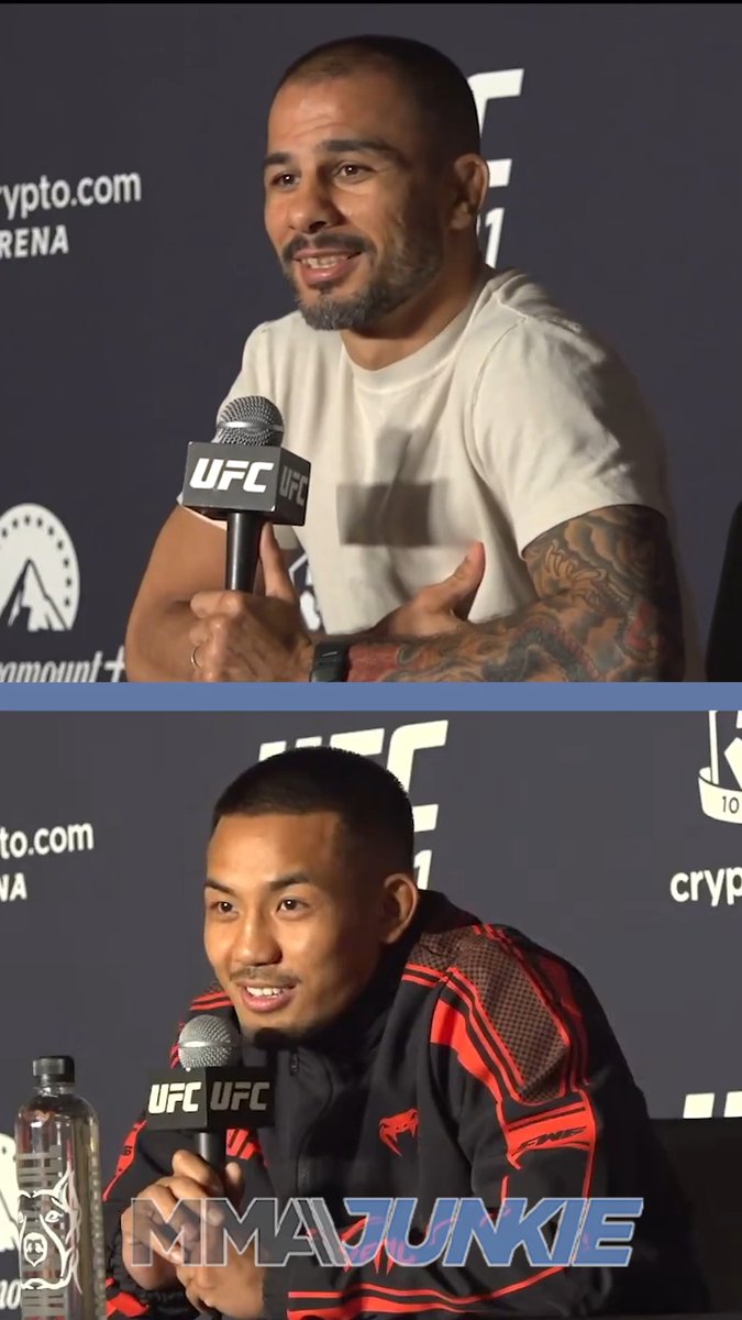 Joshua Van fires back at Alexandre Pantoja's #UFC331 media day comments. 👀 "I'm his dad. The sh*t that he's been saying, he should get smacked for that."