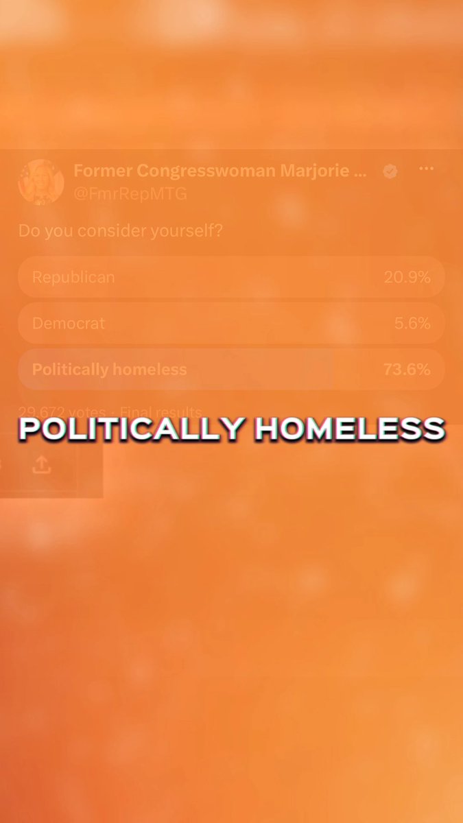 I am politically homeless. 🇺🇸