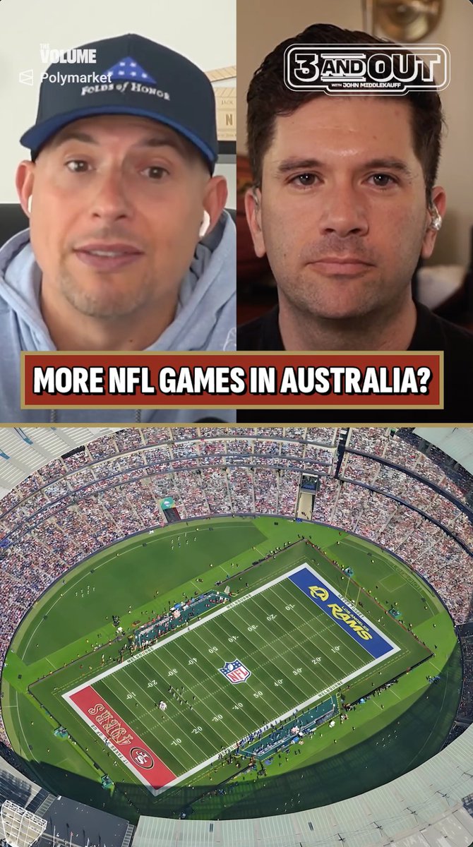 “It felt like what I would want a SUPER BOWL to feel like.” John Middlekauff and 49ers broadcaster Guy Haberman talk potential for YEARLY NFL games in Australia after last week’s 49ers-Rams in Melbourne.