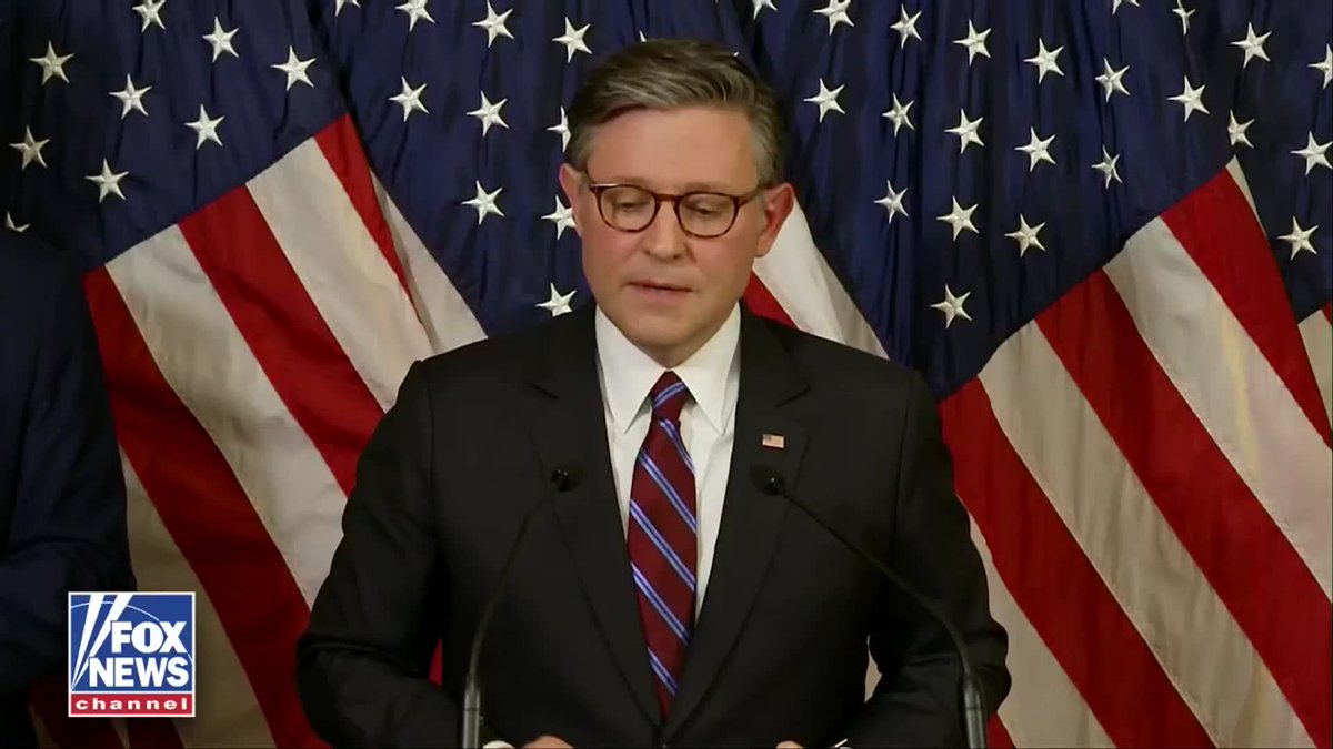 NOW: House Speaker Mike Johnson criticizes the Biden-Harris administration over inflation, saying it was 1.4% when President Trump left office before rising to a 40-year high of 9.1% under Biden. Johnson says bringing inflation back down "takes a long time."