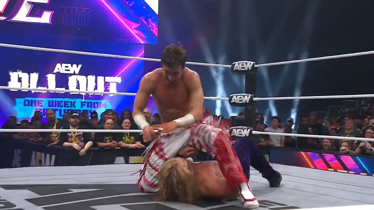 .@TheNickWayne brutalizes Chris Jericho after the match! Watch #AEWDynamite LIVE on TBS & HBO Max