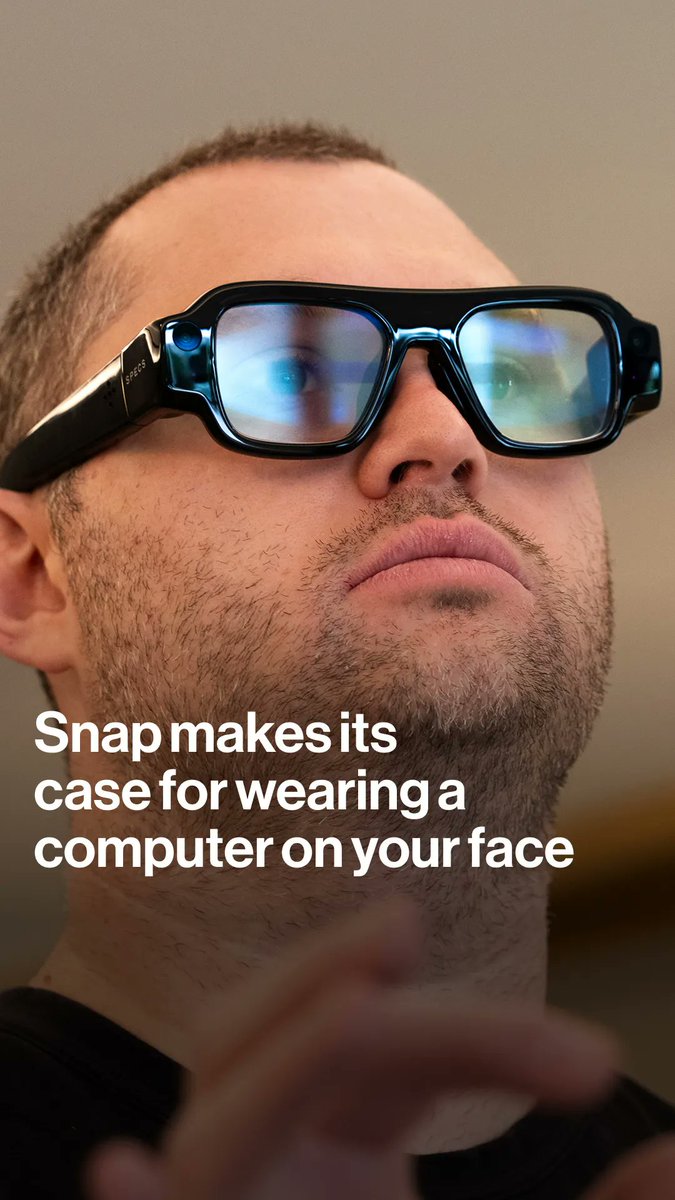 Snap revealed new details and software capabilities for its Specs augmented reality glasses during a presentation led by CEO Evan Spiegel. Mark Gurman and Chris Welch got to try them on and try them out. Here's what they think.