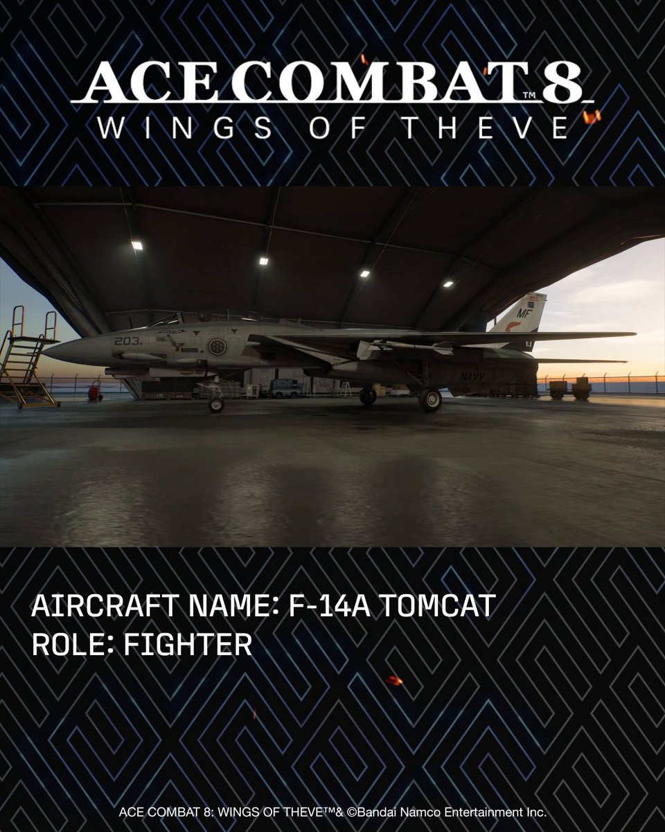 Aircraft Name: F-14A Tomcat Role: Fighter The initial model of the carrier-based fighter series that would later be upgraded to the "Super Tomcat." Its role of using long-range missiles to outrange and eliminate threats to the fleet has remained consistent from its creation.