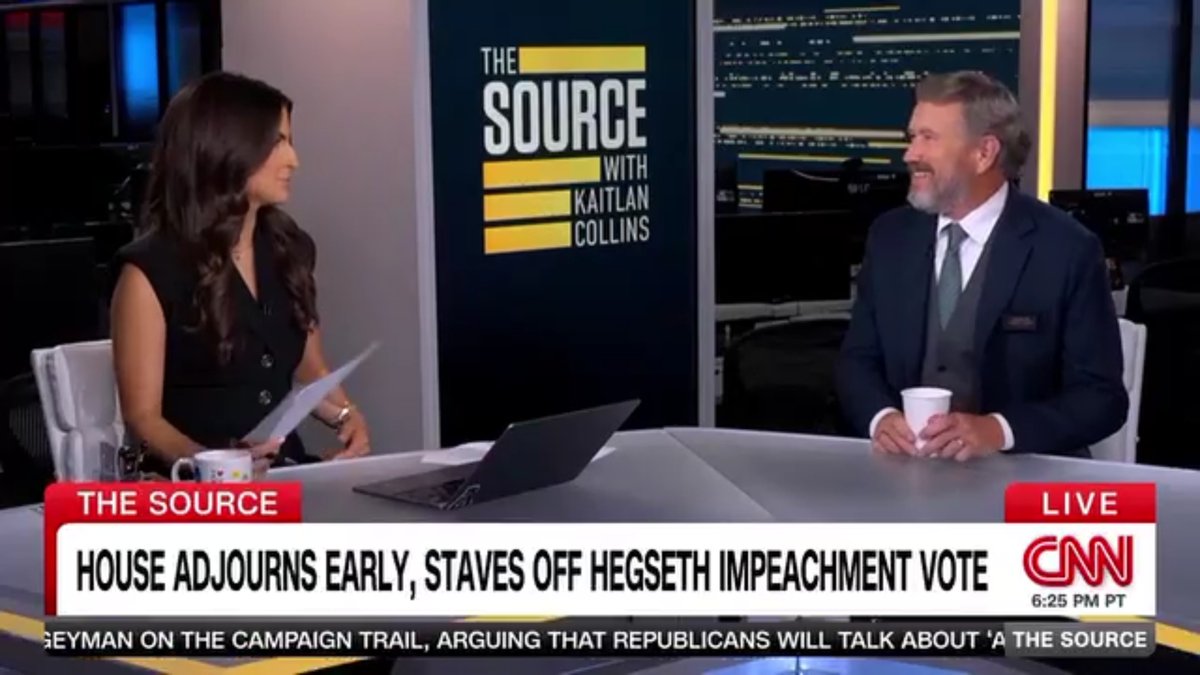 I joined Kaitlan Collins on TheSourceCNN to discuss why Congress is adjourning early. Leaving Washington tomorrow prevents a vote on my Articles of Impeachment against SecDef Hegseth & stops us from securing the last 2 signatures needed for our EFTA II discharge petition.