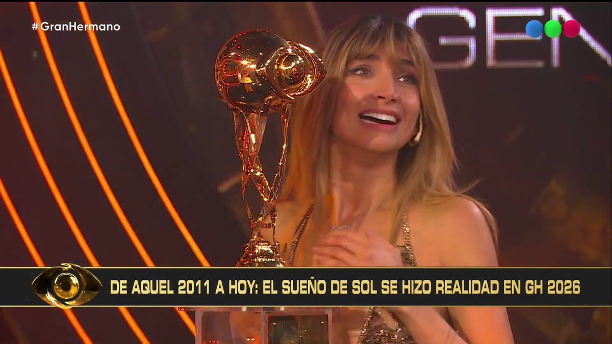 ๐ ยกSol entra al estudio como la GRAN CAMPEONA! โจ ๐๏ธ Mirรก #GranHermano #GeneraciรณnDorada en con la conducciรณn de @santiagodelmoro