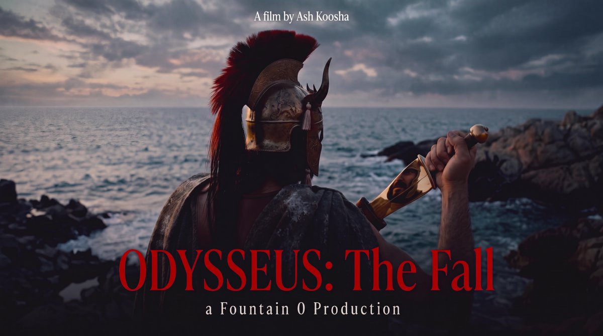 ODYSSEUS: The Fall is here! Here’s a first look of a scene from the film. Fountain 0's new feature film — directed by Ash Koosha, powered by Kling AI — is now available in full, with every shot generated by Kling 3.0 exclusively. This is the same team whose Dreams of Violets premiered at 2026 Tribeca as the first-ever AI feature film accepted into a major film festival. Huge congrats to the team at Fountain 0 Fountain 0 — Ash Koosha Ash Koosha, Pooya Koosha Pooya Koosha, and Tom Rogers — for another successful release!