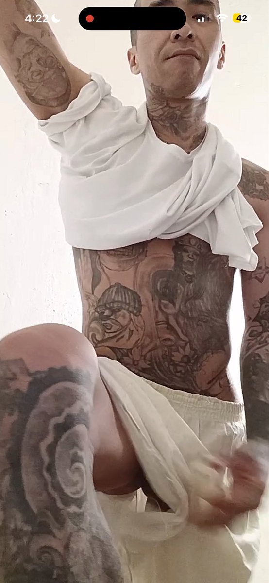 Handsome tatted up prison dude gets naughty 😈 on live 🍆💦🤤 #freaky #prison #tatted #tattoo #sexy #viral #trending #livestream