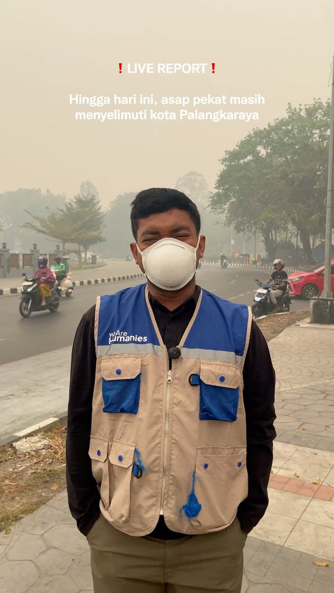 Hingga hari ini, kabut asap masih menyelimuti Palangkaraya dan sekitarnya 😷 Teman-teman di Kalimantan, tetap jaga kesehatan dan jangan lupa gunakan masker saat beraktivitas di luar. Bantu Kalimantan melalui: 🔗