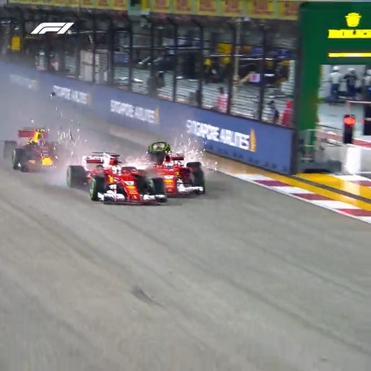 On this day in 2017, we saw total chaos at the start of the race Max Verstappen, Sebastian Vettel, Kimi Raikkonen, and Fernando Alonso retired from the race due to this accident