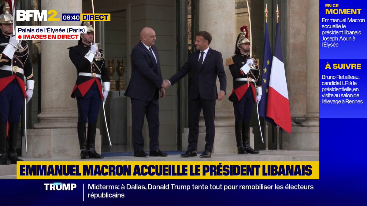 Emmanuel Macron accueille le président libanais Joseph Aoun à l'Élysée pour soutenir l’armée libanaise #BFM2
