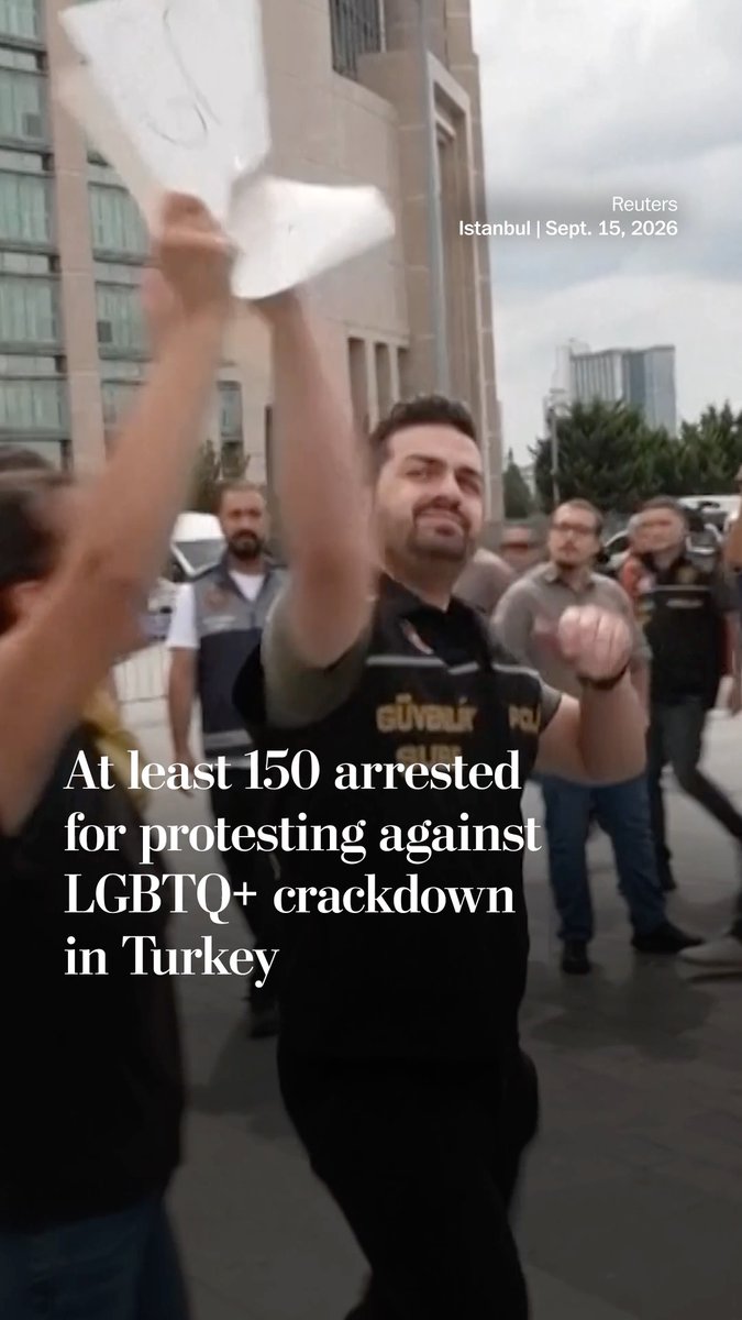 On Sept. 15, Turkish police detained dozens of protesters outside an Istanbul courthouse demanding the release of those arrested over the weekend in a sweeping crackdown on LGBTQ+ groups and people. Read more:
