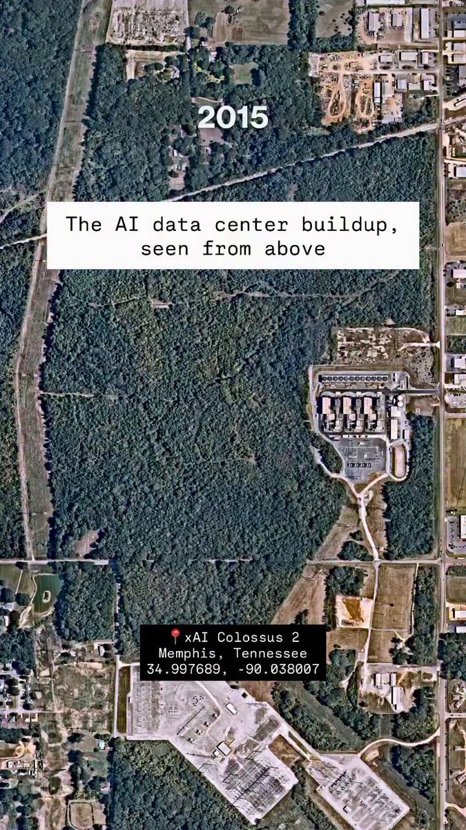 🇺🇸 Meanwhile in Tennessee Data Centres Expansion over the last decade. Did you know an average size date centre - consumes the same of energy as 100,000 Homes per year, and enough water for 30,000 Homes. This presents a problem for the Globalists - why? Because they need all these Data Centres - but don’t have enough energy to power them all - whilst they still pursue the Net Zero Climate Change Hoax Scam.