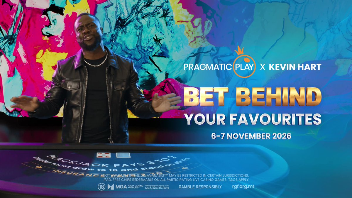 Hit, split, double down, and bet behind the streamers with Kevin Hart ♠️ Coming soon 🕖 18+ | MGA/B2B/317/2016 | Gamble Responsibly | Not available in the UK and select jurisdictions. #Ad #PragmaticPlay #KevinHart #YourFavouriteEveryTime #LiveCasino