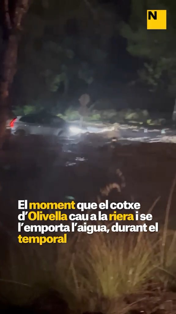 Aquest senyor va decidir ahir a la nit a Olivella (Garraf) que era una bona idea creuar aquesta riera. Resultat: Va morir. En Pau Descansi.