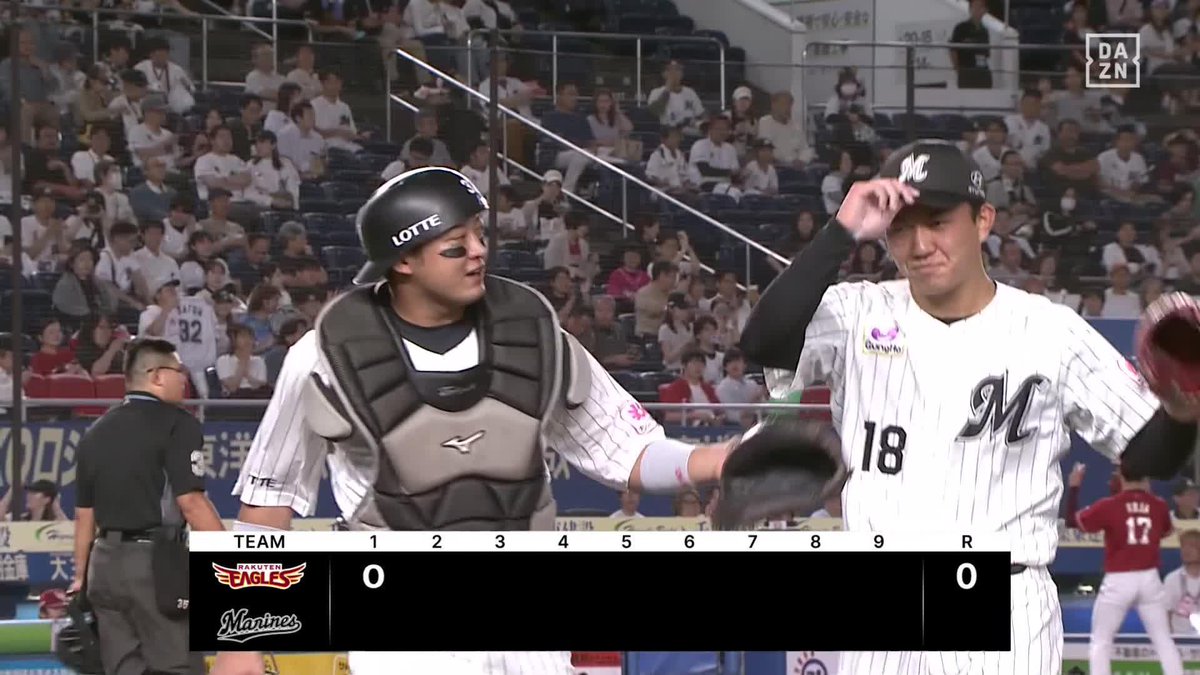 幕張の大器 三振ゲッツーで笑顔 石垣元気 プロ初登板は1回無失点 ⚾️ロッテ×楽天 #chibalotte #だったらDAZN