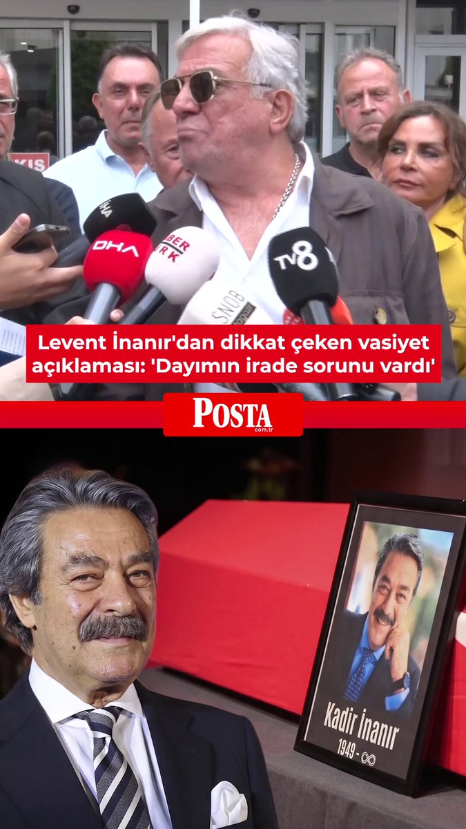 📍Mahkeme, Türk sinemasının usta ismi Kadir İnanır'ın vasiyetnamesinin açılmasını, üç mirasçısına tebligat yapılmadığı gerekçesiyle 17 Aralık'a erteledi. Sanatçının yeğeni Levent İnanır'ın da Beykoz Adliyesi önündeki açıklamaları dikkat çekti. 📌 Levent İnanır, "Entübe dönemleri oldu. 6 yılda 3 kere beynine pıhtı attı. Vasiyetin değiştiği doğru, içeriğini bilmiyoruz. İçerik ne olursa olsun adalet diye bir şey var. İçeriğini değiştirmesi soru işareti. Biraz kafa karıştıran durum, irade sorunu vardı" dedi. ➡️ Kadir İnanır'ın tüm mirasını hayat arkadaşı Jülide Kural'a bırakıp bırakmadığı merak konusu olmuştu.