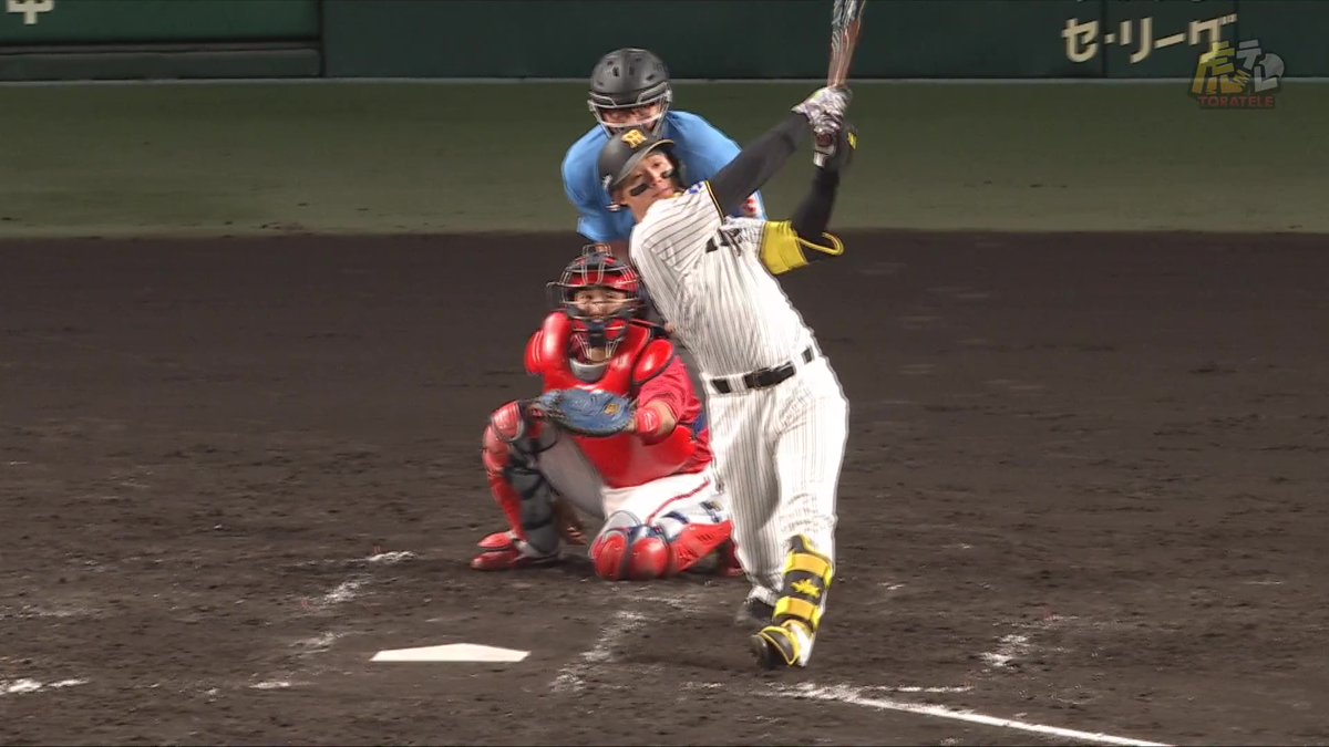 4回裏、森下翔太選手がレフトポール直撃第34号ツーランホームラン！！