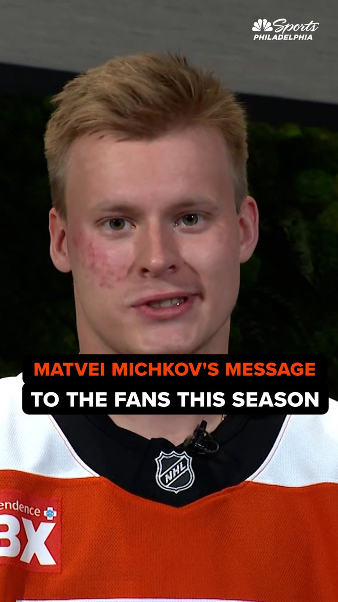 "See you on the ice soon." 👀 Matvei Michkov has a message for Flyers fans ahead of the NHL season.