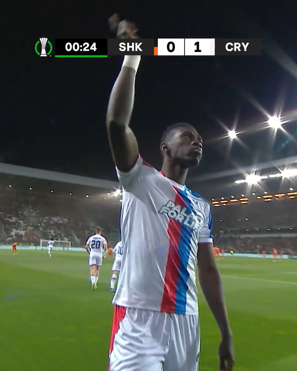 Ismaïla Sarr with the fastest goal in Conference League history 🤯 #UECL | Crystal Palace F.C.