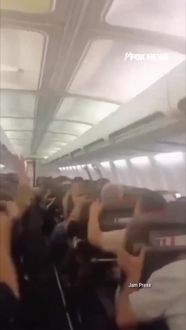 WATCH: Terrifying video captures passengers screaming and praying as violent shaking sends ceiling panels and debris crashing down inside a Boeing 737 over Iran. Travelers grip seatbacks and reach overhead as parts of the cabin appear to come apart around them. The Sepehran Airlines flight reportedly turned back after a suspected malfunction shortly after takeoff. The pilot made an emergency landing back in Mashhad, with all 127 passengers and crew members getting off the plane safely with no injuries reported.