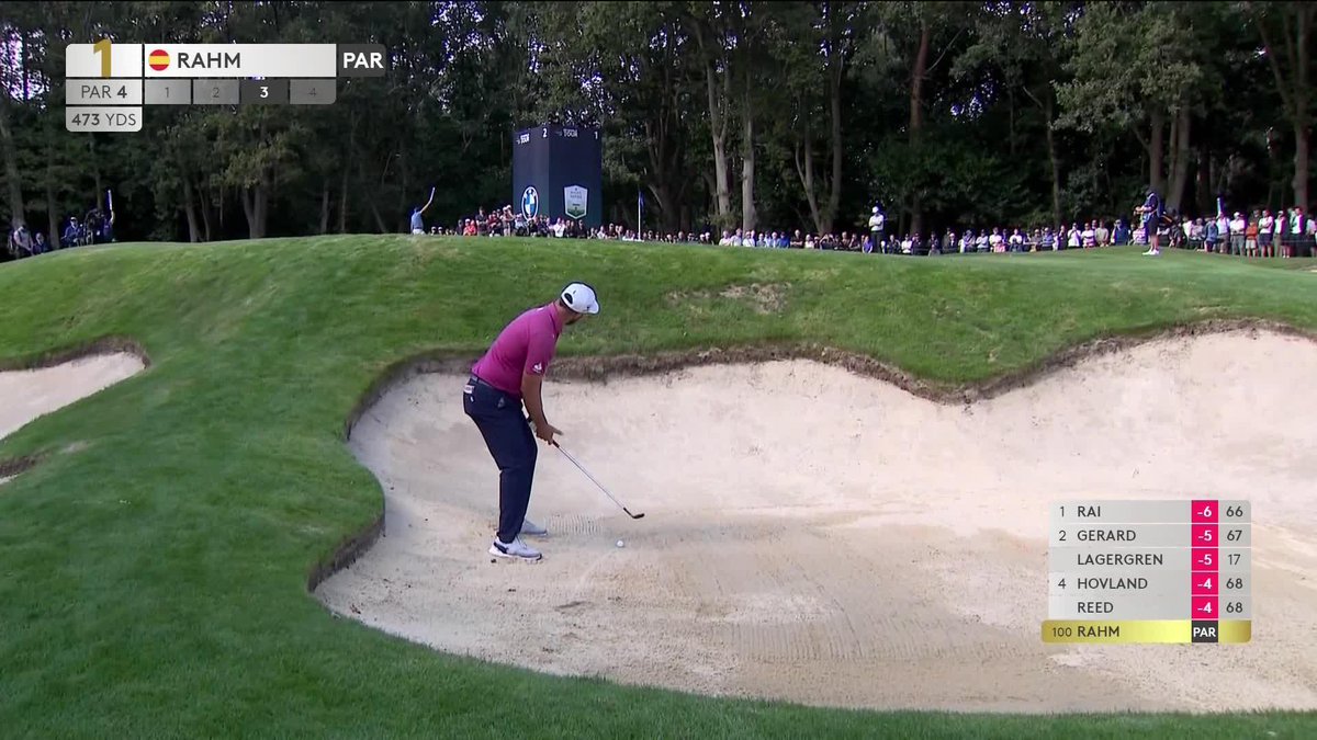 Jon Rahm just got a BRUTAL break off the flagstick